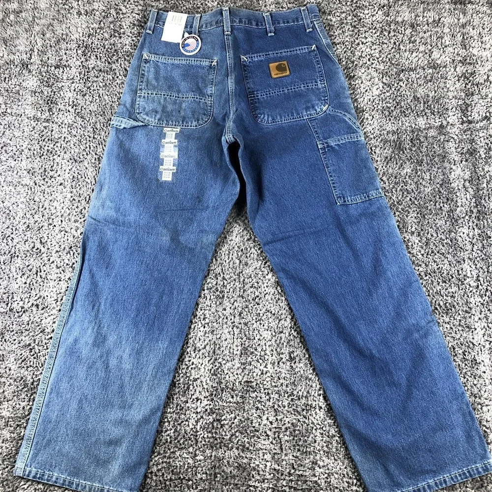 Vintage Carhartt Jeans Mens 33x30 Blue Relaxed Straight Denim Workwear B65DST
